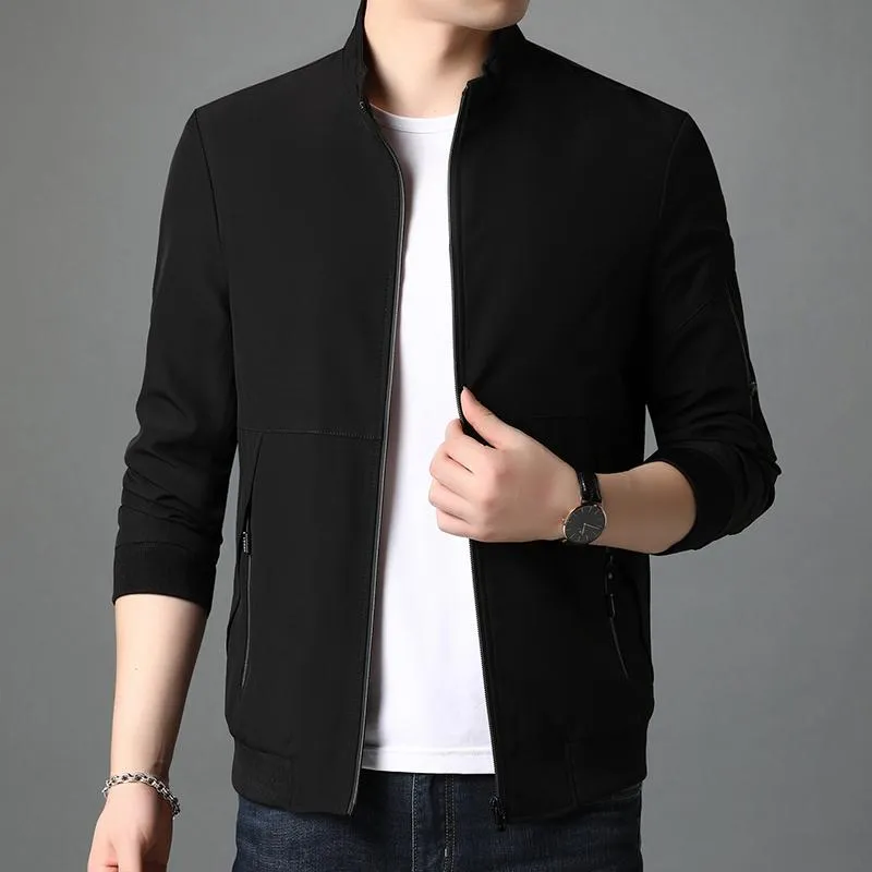 Jackets para hombres Marca de diseñador de primer grado Casco Street Collar Men Coats Classic Zipper Solid Windbreaker tendederos