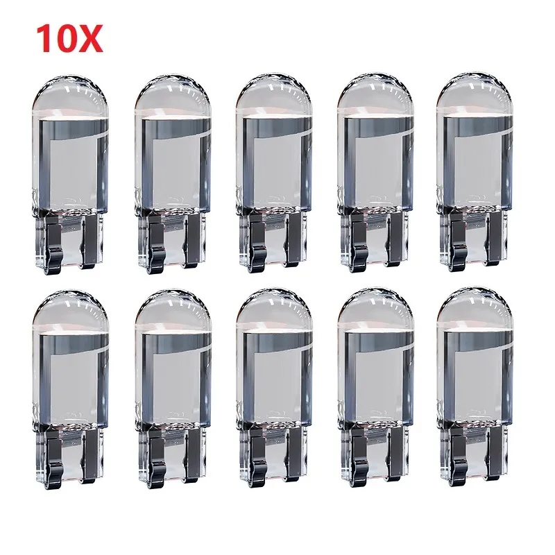 Nuovo 10x Più nuovo W5W Led T10 Luce per auto COB Vetro 6000K Bianco Automobili Targa Lampada Cupola Luce Lettura DRL Stile lampadina 12V