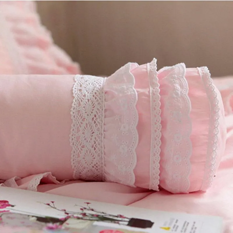 Pink Pillow Covers Embroidery Pink Cushion Wedding Decorative Bedding