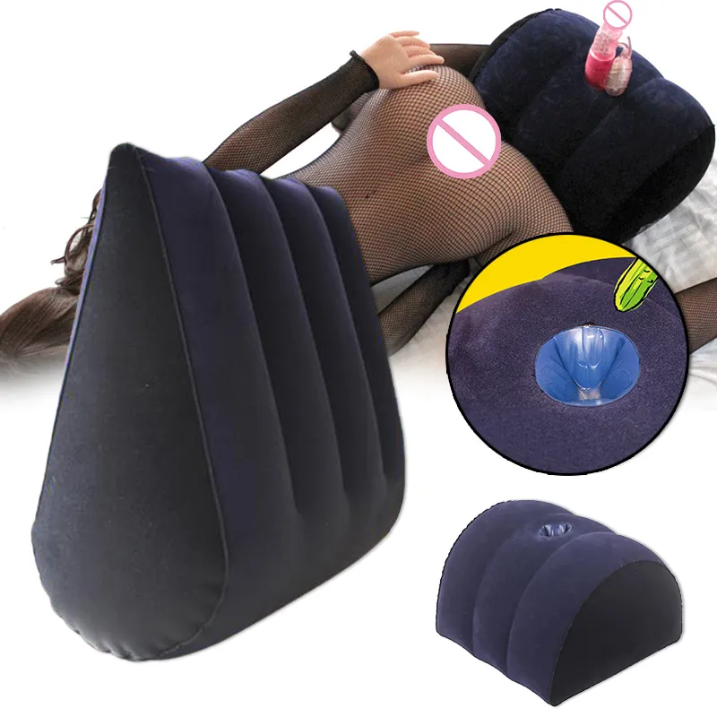 Het bekväm sexig kudde sammet yta multifunktionell uppblåsbar ryggstöd med vibratorplats för vuxna