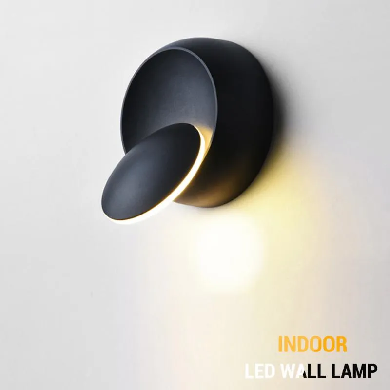 LED de parede LED de iluminação interna escada moderna minimalista nórdica decoração de casa branca Black LightSwall