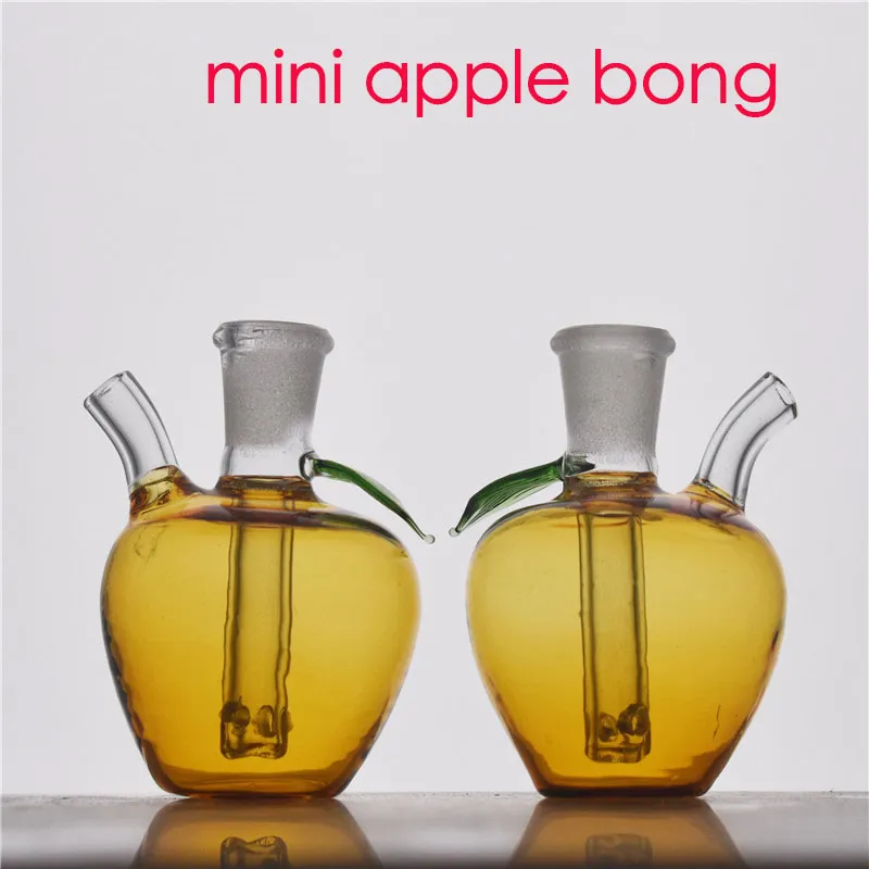 Commercio all'ingrosso a buon mercato mini viaggio Apple dab rig narghilè Tubo all'ingrosso di bong per fumatori di acqua in vetro con bruciatore a nafta