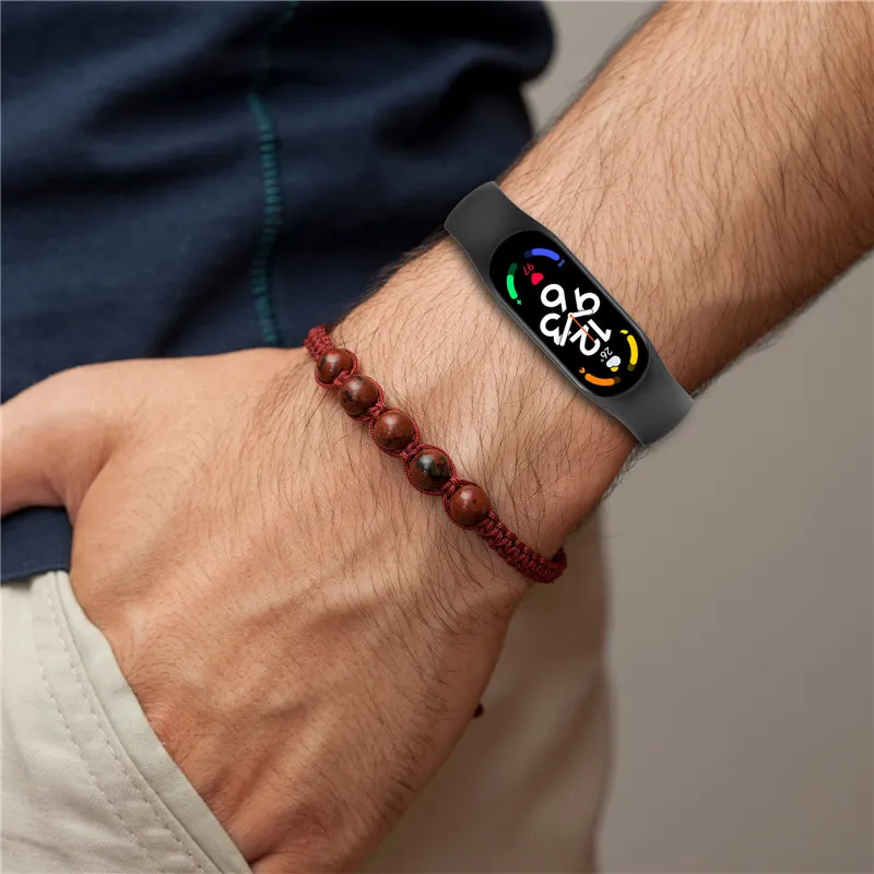 Correa de nailon para reloj inteligente xiaomi Mi Band 8, pulsera deportiva  de repuesto con NFC
