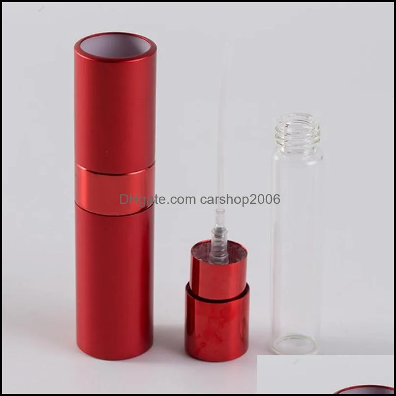 wholesale mini spray perfume bottle 8ml travel refillable empty cosmetic container portable aluminum perfume bottles atomizer dbc