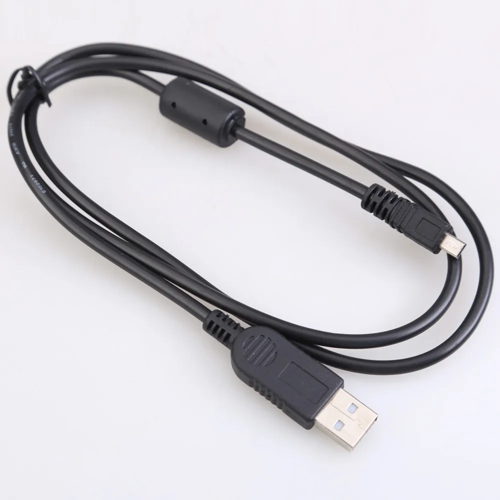 Nero 4,9 piedi 59 pollici 1,5 M 8 Pin UC-E6 Cavo dati USB per fotocamera