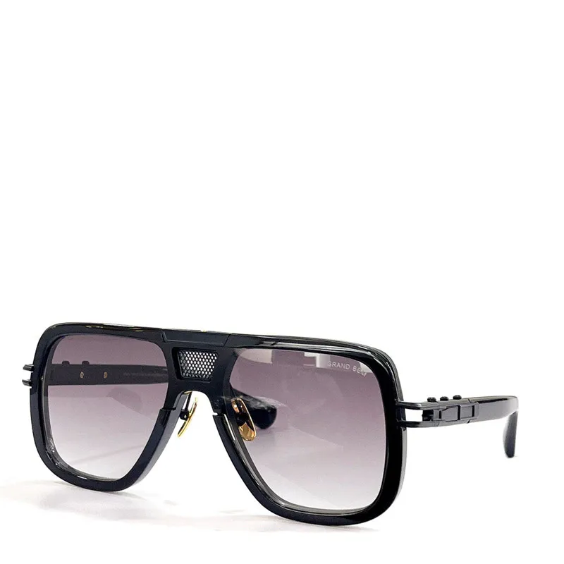 نظارة شمسية النظارات الشمسية رجالي 164 مربع كبير مربع خمر الأشعة فوق البنفسجية UV 400 حماية 18K الذهب رجل امرأة الشاطئ
