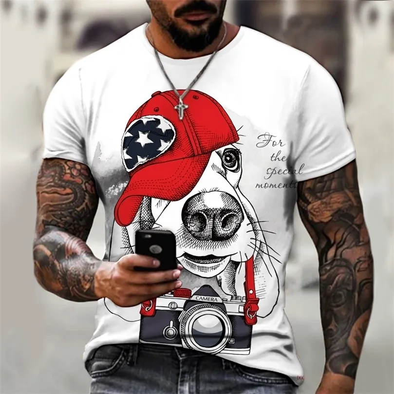 Chien Patte Maman Dessin Animé Animal Mignon Hommes T-shirt Hommes Vêtements D'été Printemps Hommes Vêtements Tops T-shirts Imprimer Mâle Tshirt Tops T-shirts 6XL 220607