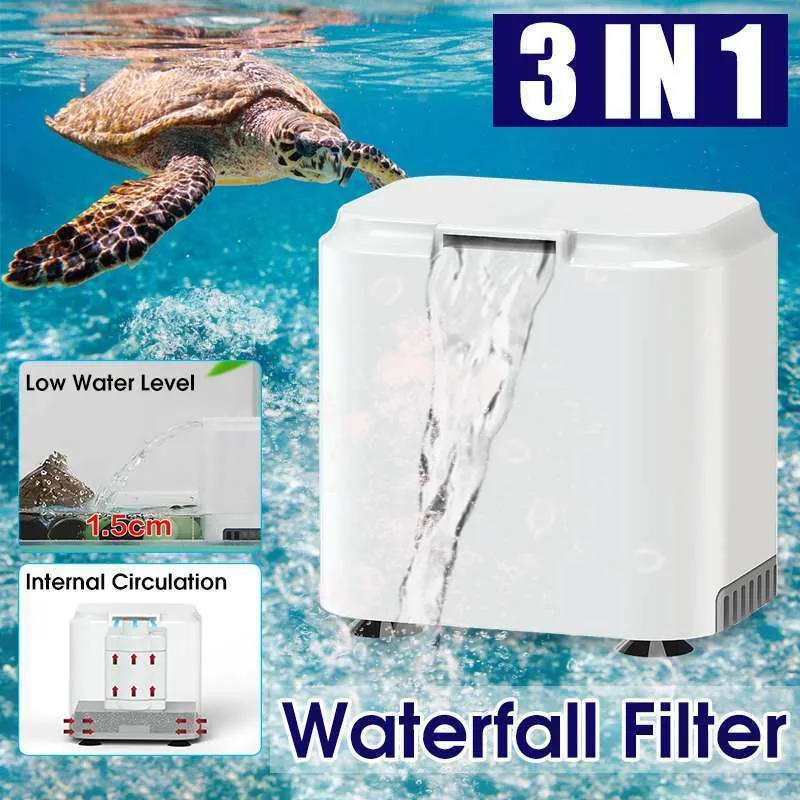 3 in 1 waterfilter voor rium vissentank mini schildpad lage niveau interne circulatie valpomp y200917