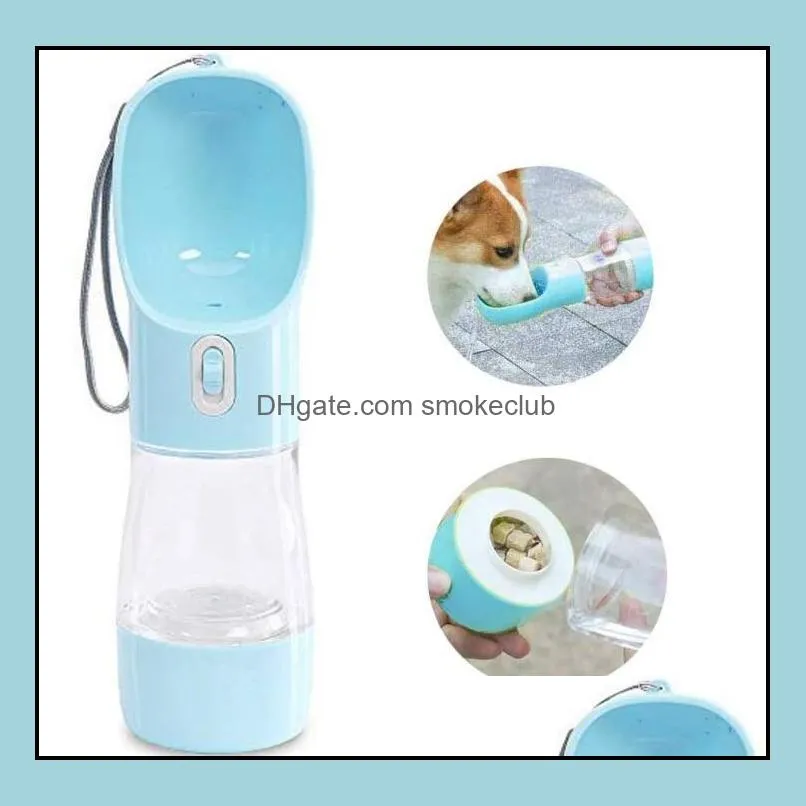 Dog Travel Feeders Water Bottle Portable Dogs Pets Drinking Bottle Drink Cup Dish Bowl Dispenser for Traveling Multifunctional Outdoor Pet