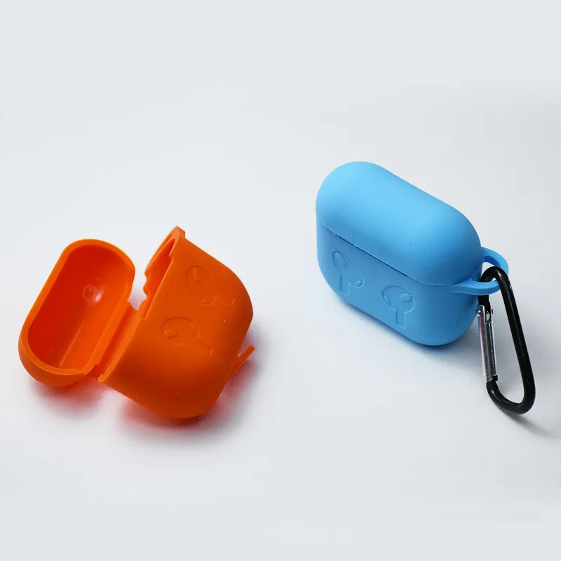 Acessórios para fones de ouvido Tampa de pele de fone de ouvido para maçã para maçã airpods 3 protetor de caixa de silicone com gancho de protetora de protetora de alta qualidade