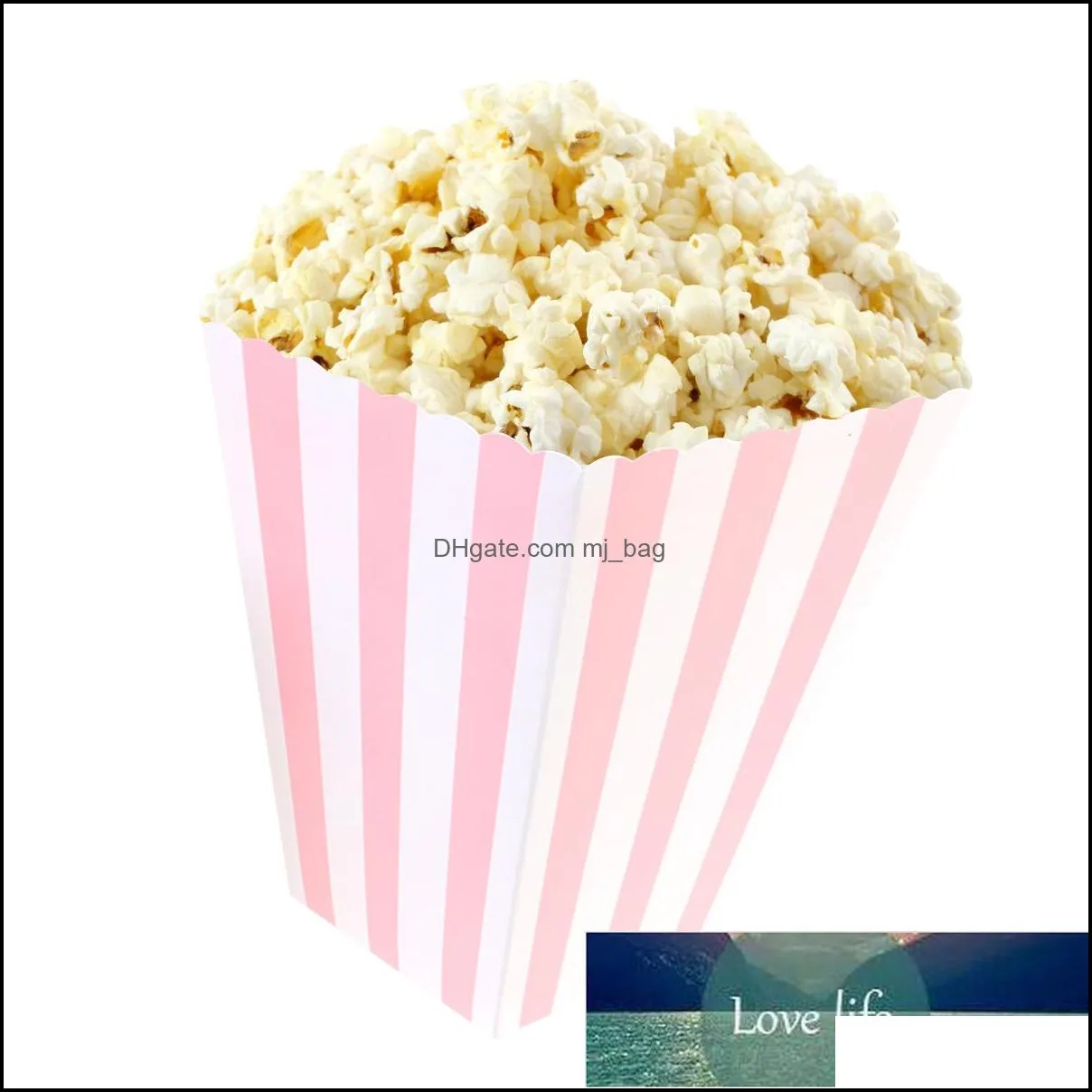 48pcs Paper Popcorn Boxes Wedding Food Candy Box Cartons Container Kids Birthday Baby Shower  Corn Popcorn Box Party Supplies