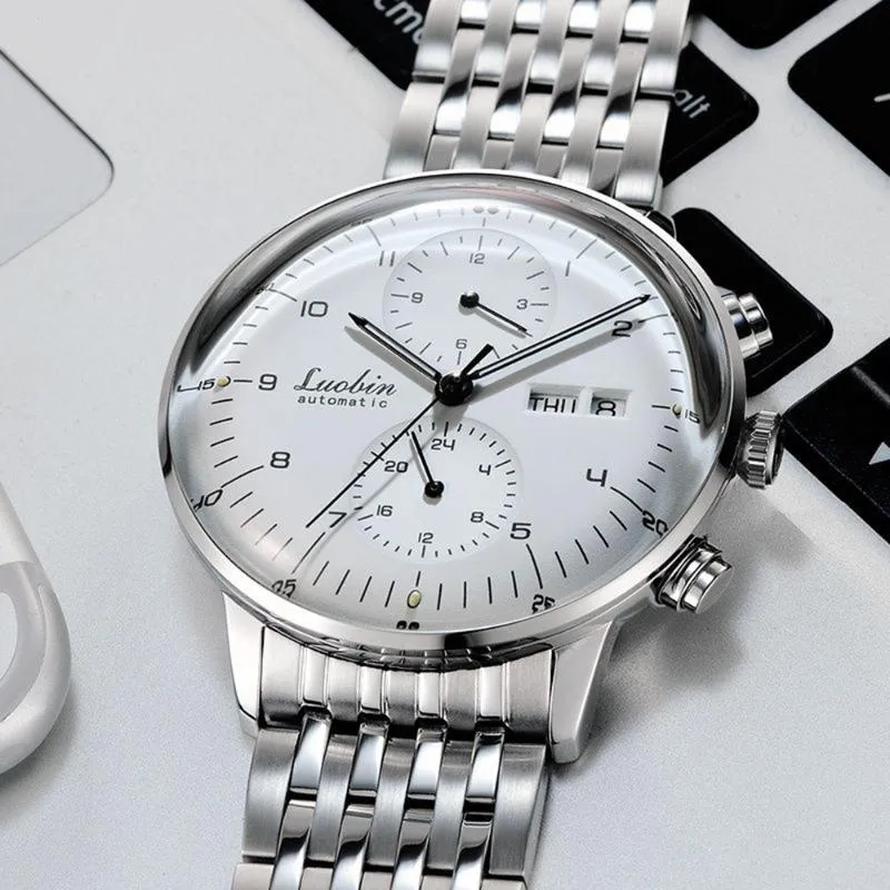 Horloges Luobin Automatisch horloge Mechanisch herenhorloge Fashion Dress Watches Luxe 42 mm Lichtgevend Relojes Para Hombre 2022Pols