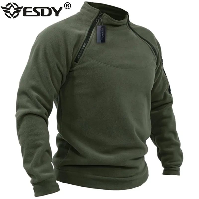 Mens Jackets US Mens Tactical Outdoor Jacket Hunting Clothes Warm Zippers Flee 220823