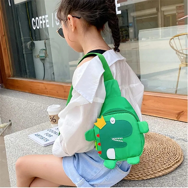 Cute Cartoon Dinosaur Baby Zaini Bambini Boy Girl Petto Borse a tracolla Borsa da viaggio Animali regolabili Zaino per bambini 220701