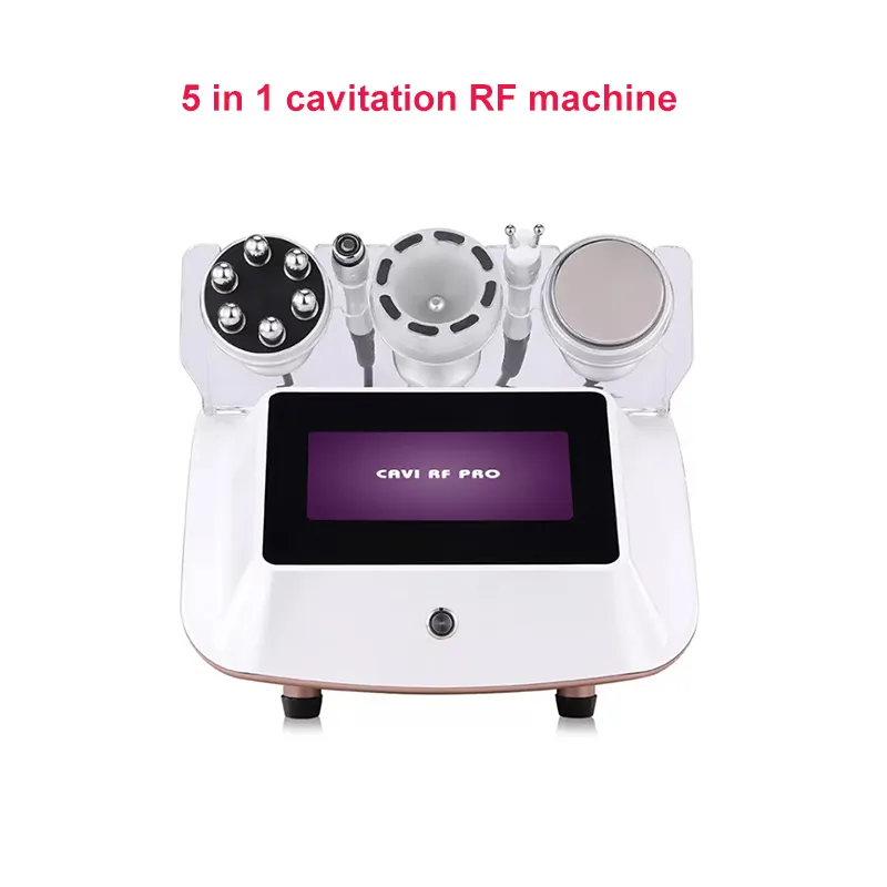 5 in1 40K RF Cavitation Ultrasonic Liposuction Body Vacuum Slimming Machine Skin Lift Tighten Anti-wrinkle Rejuvenation