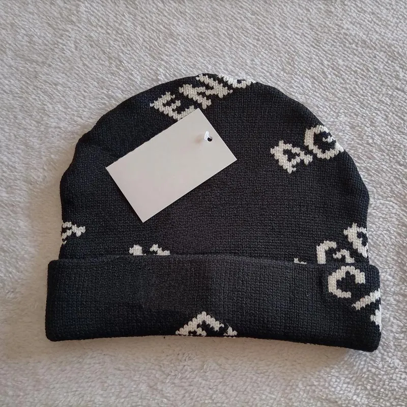 Klasyczny projektant jesienno-zimowa czapka beanie gorący styl moda męska i damska uniwersalna czapka z dzianiny jesienna wełniana na zewnątrz ciepłe czapki z czaszkami