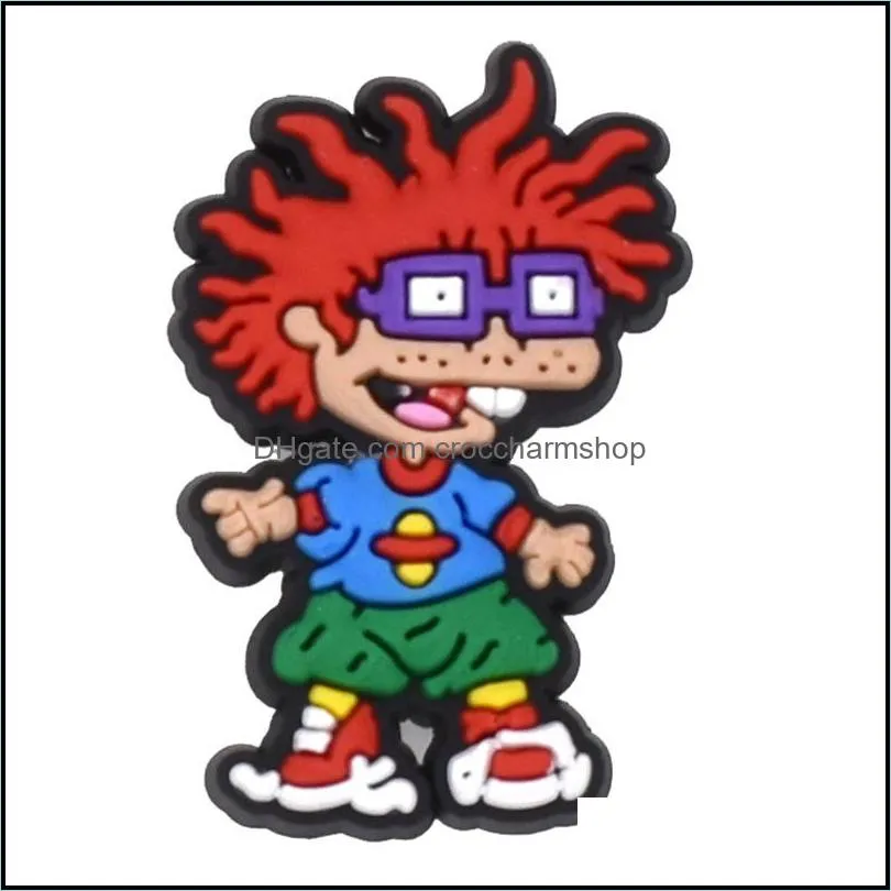Pvc Rugrats In Paris Shoe Decorations Charm Accessories Jibitz for Croc Charms Clog Buckle Buttons Party Gifts