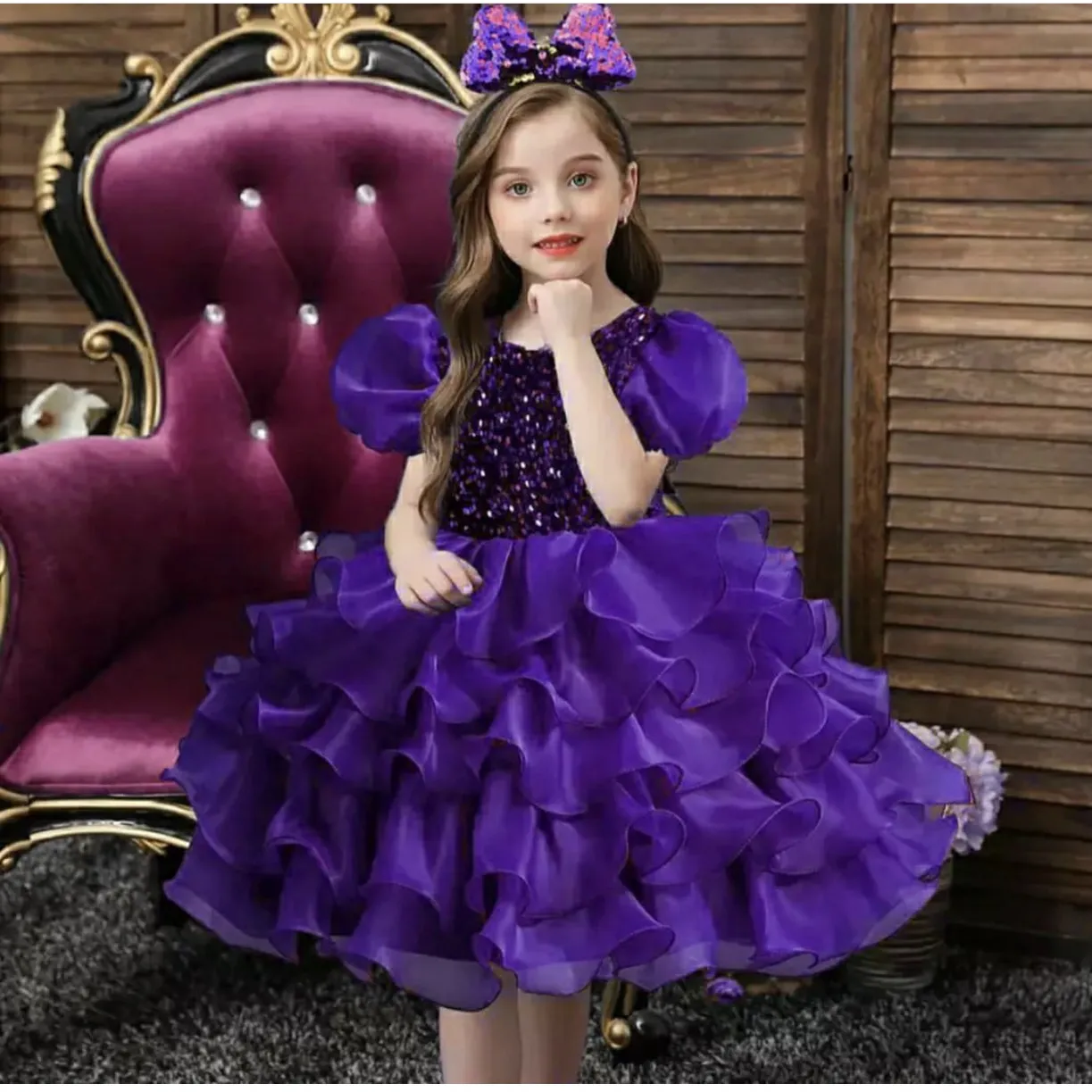 Short Ball Gown Princess Girls Pageant Dresses Kids Formal Gowns Long –  Siaoryne