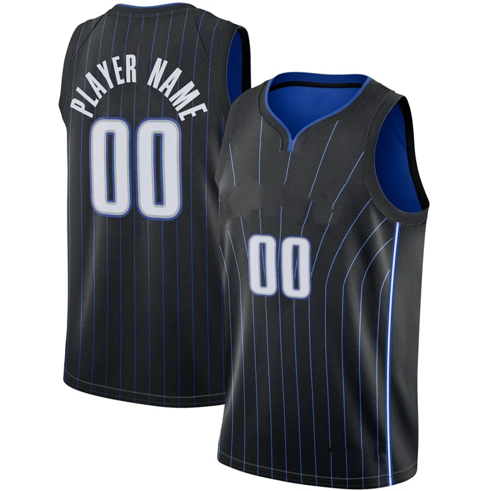 Tryckt Orlando Custom DIY Design Basketballtröja Anpassning Team Uniforms Skriv ut Personliga Any Name Number Män Kvinnor Kids Ungdom Boys Black Jersey