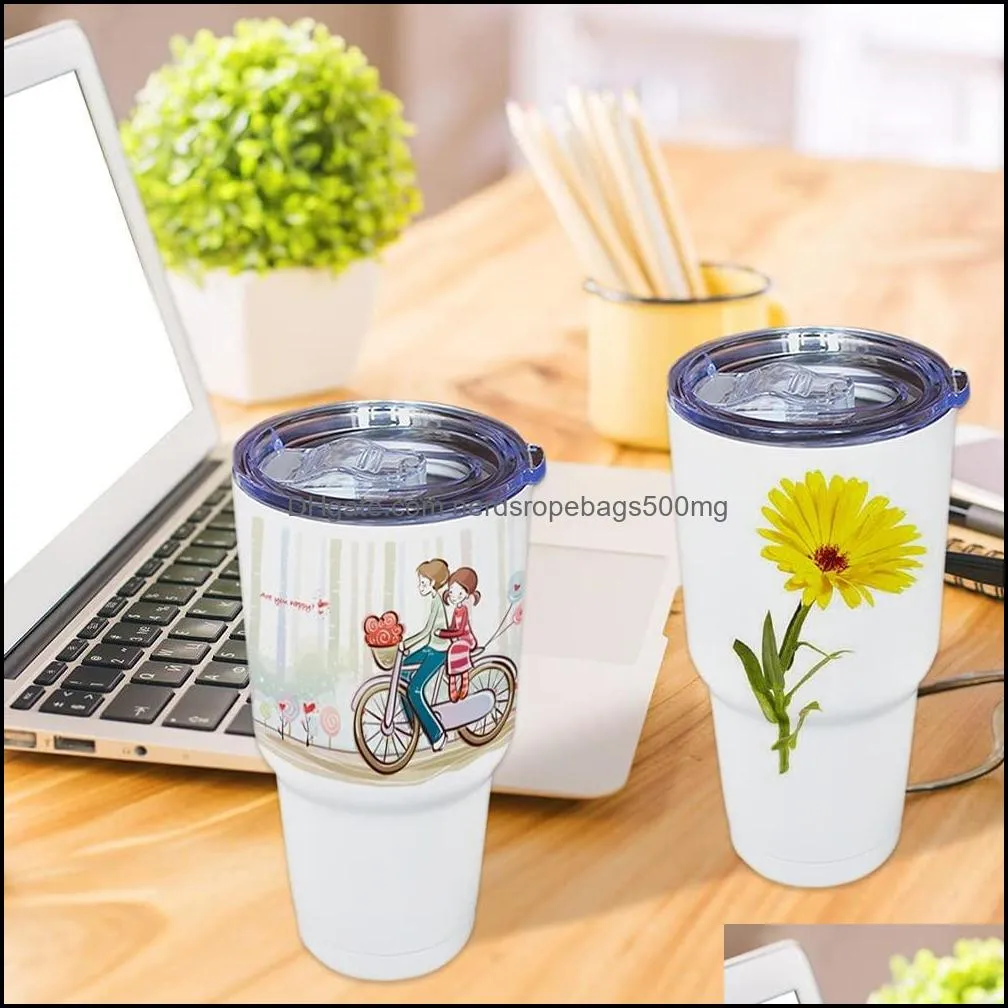 NEW30oz Tumblers Bulk Blank Tumblers for Sublimation Double Wall Vacuum Insulated Cups Lids Stainless Steel Coffee Mugs Vehicle Cup
