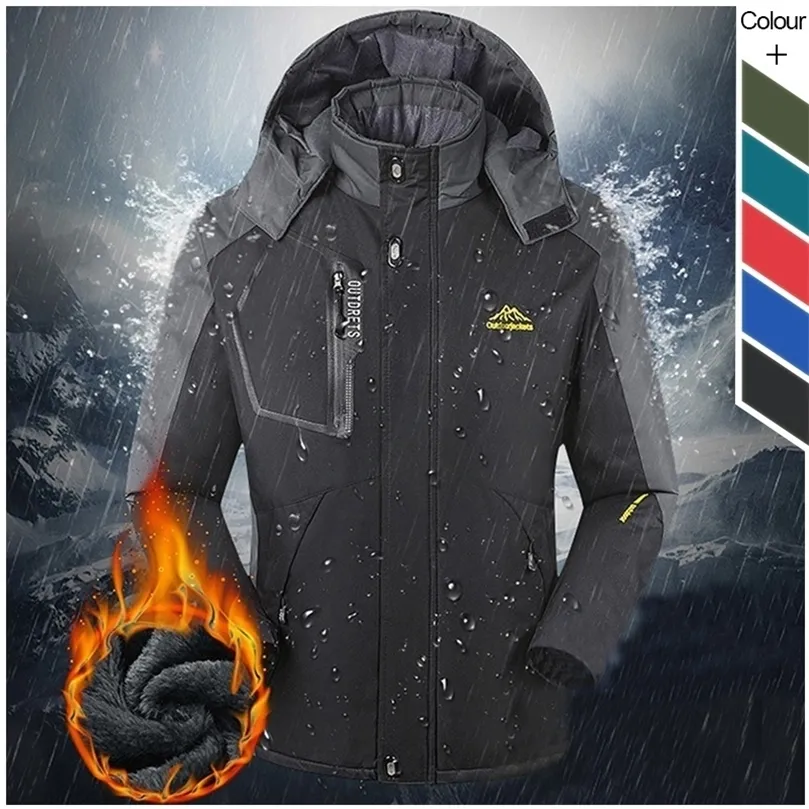 Зимнее пальто мужчины на открытом воздушном водонепроницаемом многофункциональной куртке теплый пальто
