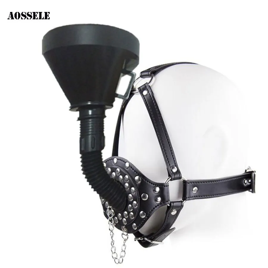 Fetish Funnel Mouth Gag BDSM Bondage Set Slave Oral Fixation Stuffed SM Adult Game sexy Toys For Women Men Adults