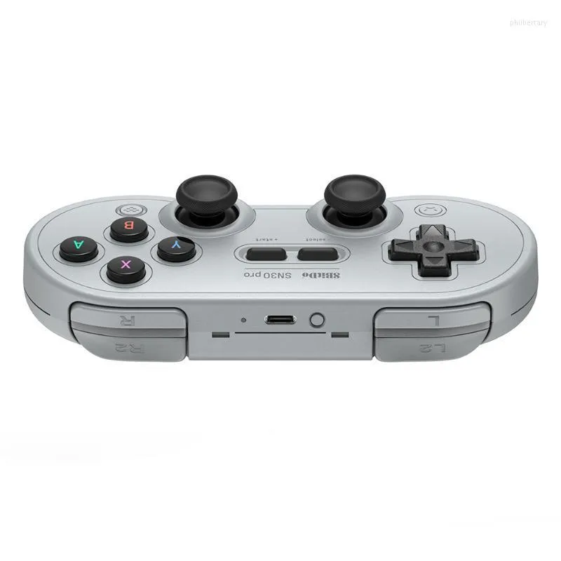 Contrôleurs de jeu Joysticks Manette de jeu sans fil pour 8Bitdo SN30 Pro 6-Axis Vibration Rechargeable Bluetooth Controller Switch/Android/Mac OS P