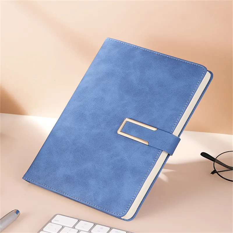 PU Leather A5 Refillable 6-Ring Notebook Binder - With Card Slots, Pen Loop & Magnetic Closure, Travel Journal