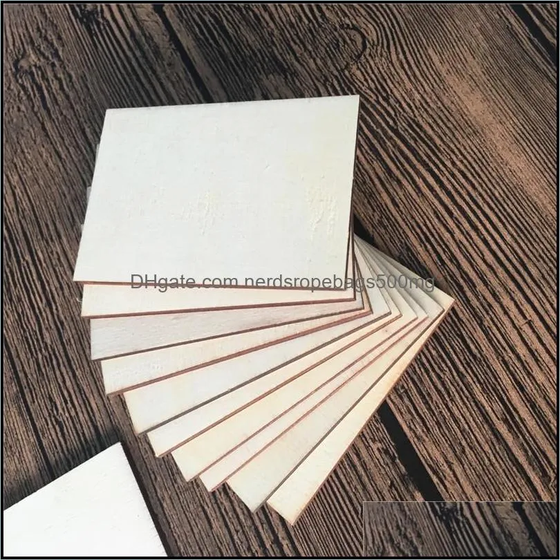 Square Wood Chips Rectangle Diy Painted Unfinished Arts Woman Man Fashion Accesories Blank Wooden Slices Party Gift 0 23ty K2