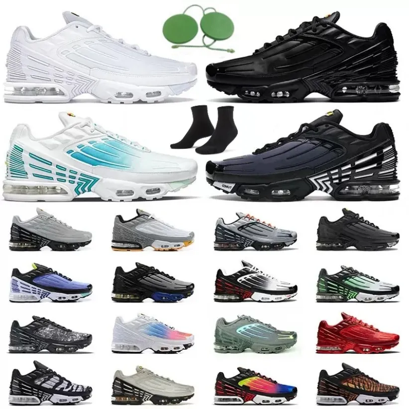 2024 Date tn plus 3 chaussures de course hommes femmes tn 3 University Blue Triple Black Coquettish Purple Yolk Bubblegum Cherry baskets d'extérieur pour hommes