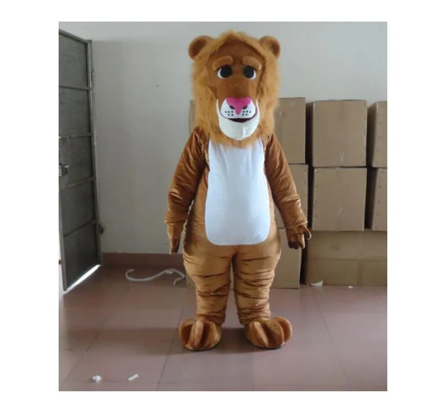 Costume de mascotte Lion Alex, costumes de dessin animé, mascotte publicitaire, animal, mascotte d'école, déguisements