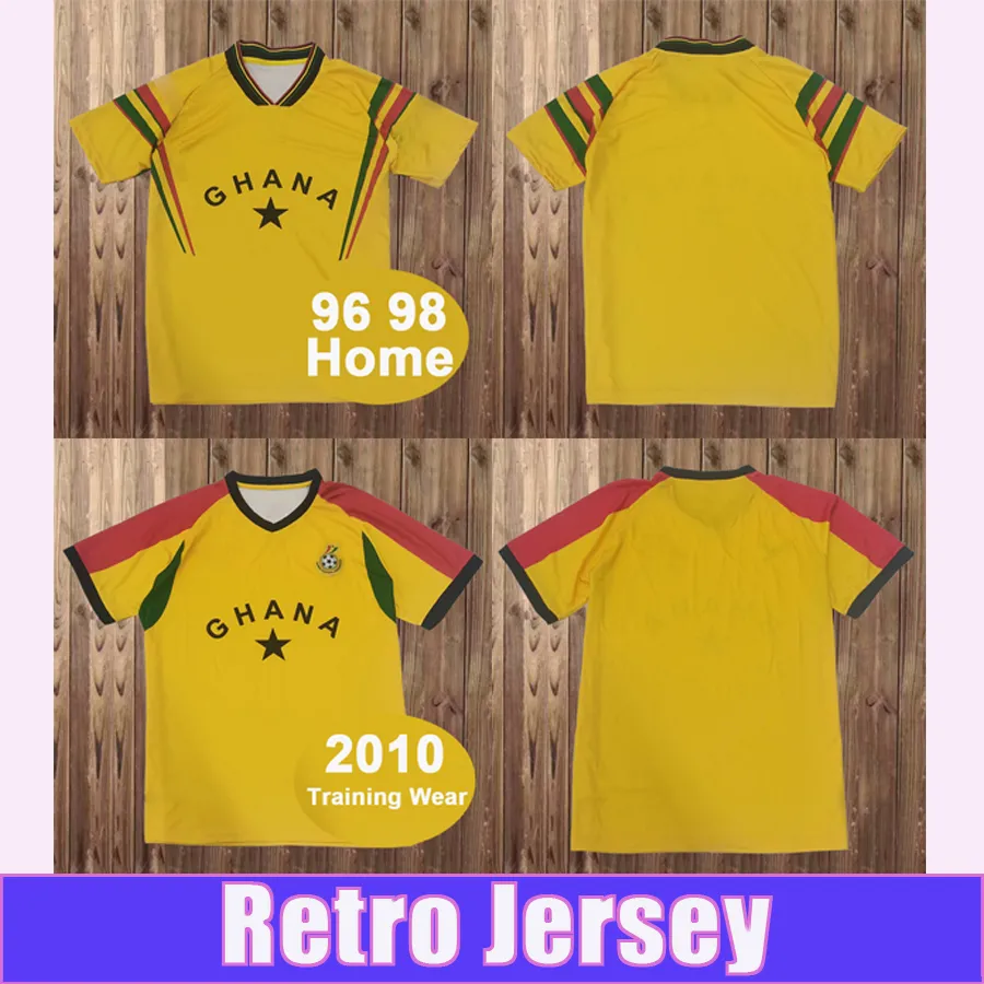 1996 1998 Ghana National Team Retro Soccer Jerseys Training Wear 2010