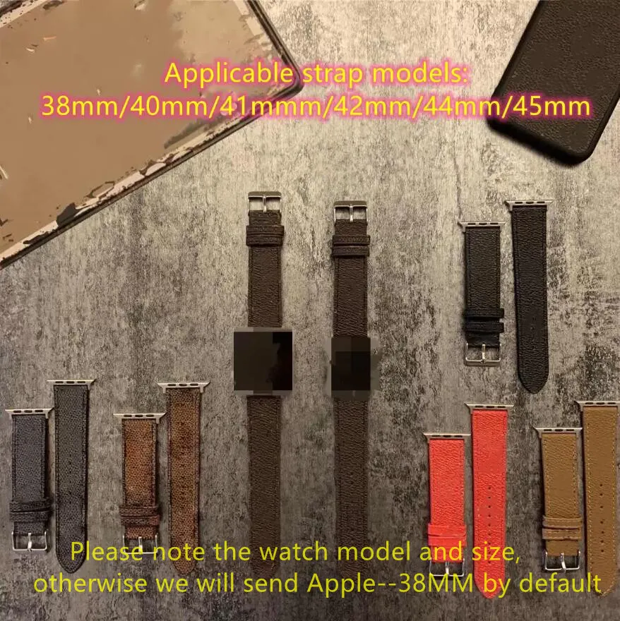 Смотреть ленты A-Pple Brap Designer Luxury Sport кожаный трехзвездочный ремешок Умные часы 38 мм/40 мм/41 мм/42 мм/44 мм/45 мм I-Watch Band Band Регулируемая топ