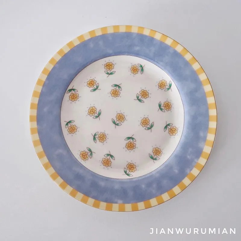 Placas pratos prato criativo de cerâmica de cozinha japonês servindo porcelana jantar sobremesa nórdica Assiette Ceramique queijo dl60pz