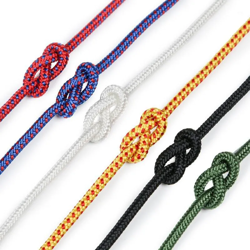 1m * 5 / set professionell klättringsledning utomhus vandringstillbehör rep 4mm diameter höghållfast säkerhet paracord