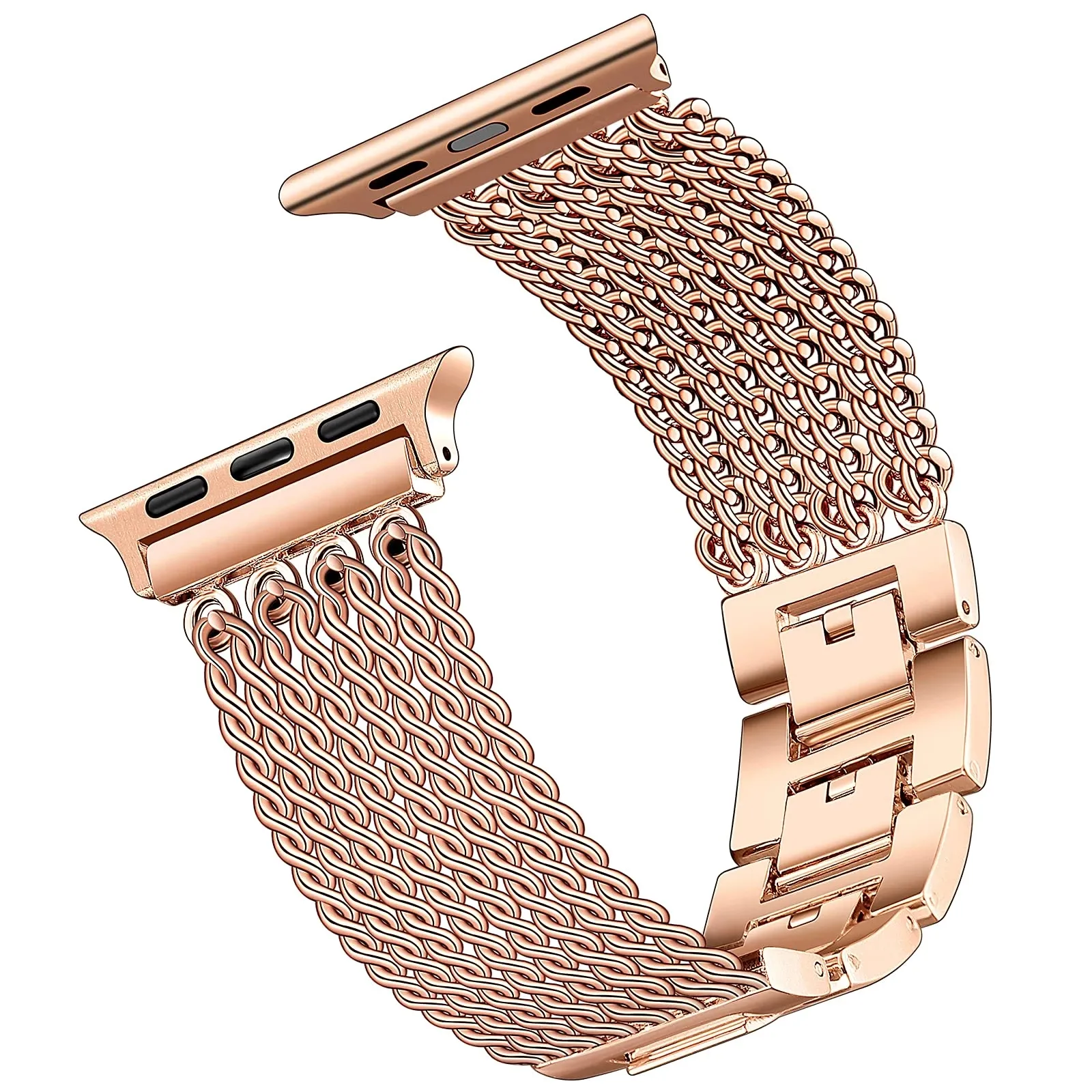 Dress bracelet Straps for Apple watch Ultra 49mm 8 band 40mm 41mm 45mm 44mm 42mm 38mm Luxury Steel Metal watchband bracelet iWatch Serie 3 4 5 6 se 7 strapned