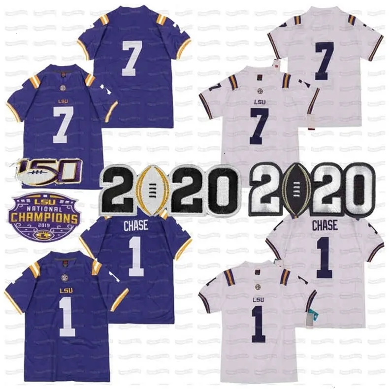 UF CEOC202 2019チャンピオンパッチ1 Ja'marr Chase 7 NCAA College American Football Jersey in Stock