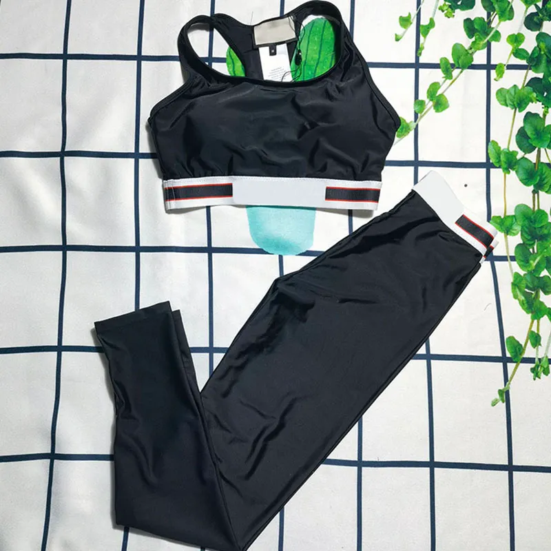 Czarne patchwork oddychające stroje jogi, ins Elastic Solid Color Trackss Women High talia Outdoor Sportswear