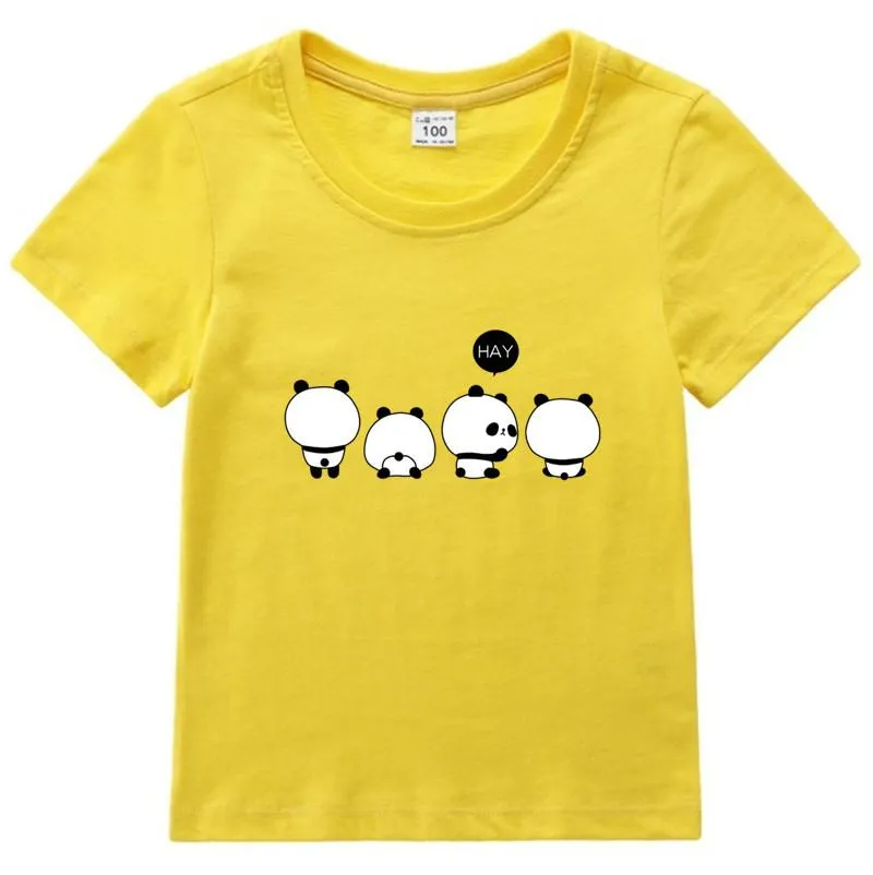 T-Shirts Çocuk Tişörtüleri Erkekler ve Kızlar İçin Tişörtler Tshirts Çocuk 2-12 Yıllık Toddler Pamuk Karikatür Tee Üstler Giyim Kısa Shirts