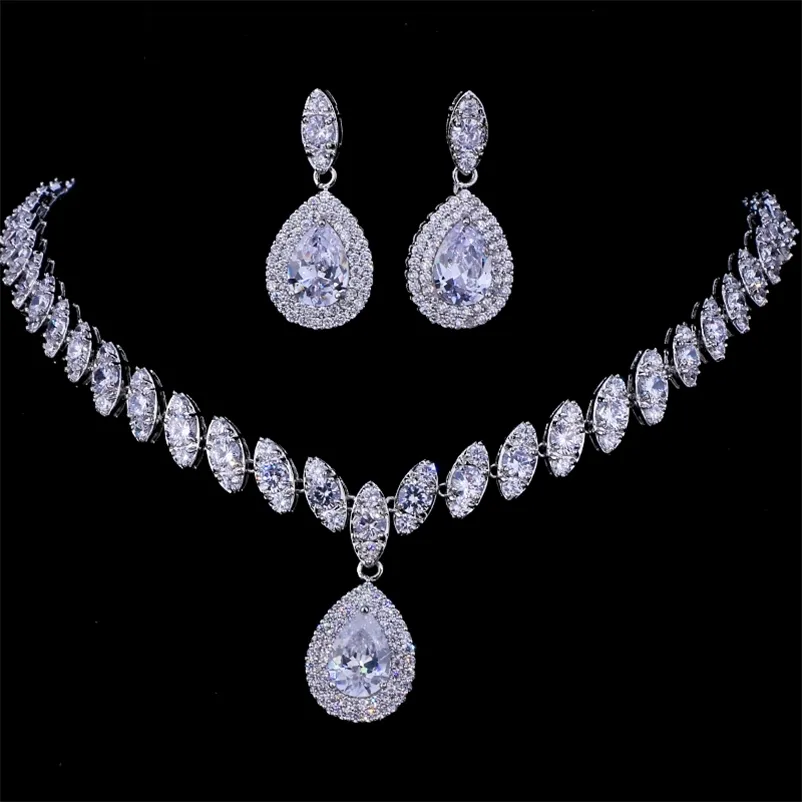 EMMAYA Collier en argent de mariée simulé 5 couleurs Bijoux de mariage Bijoux Femme Party Gift 220726