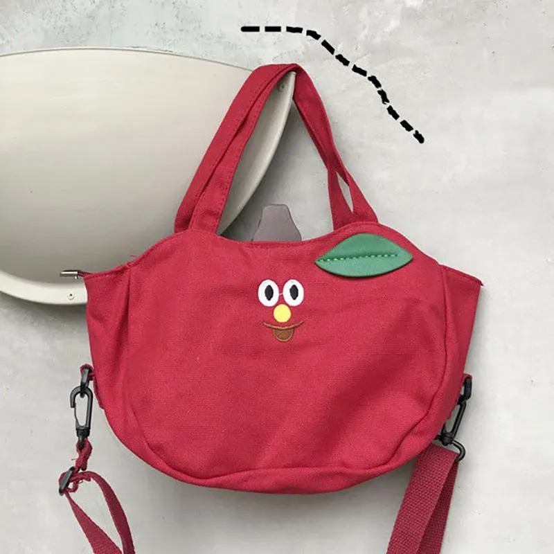 Worki wieczorowe Haex kawaii kreskówka Owocowa torba damska 2022 Trend płótno haftowe crossbody moda swobodny japoński styl bolso mujer