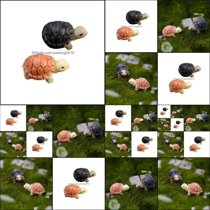 turtle fairy garden miniature mini animal tortoise resin artificial craft bonsai garden decoration 2cm 2 colors pad11454