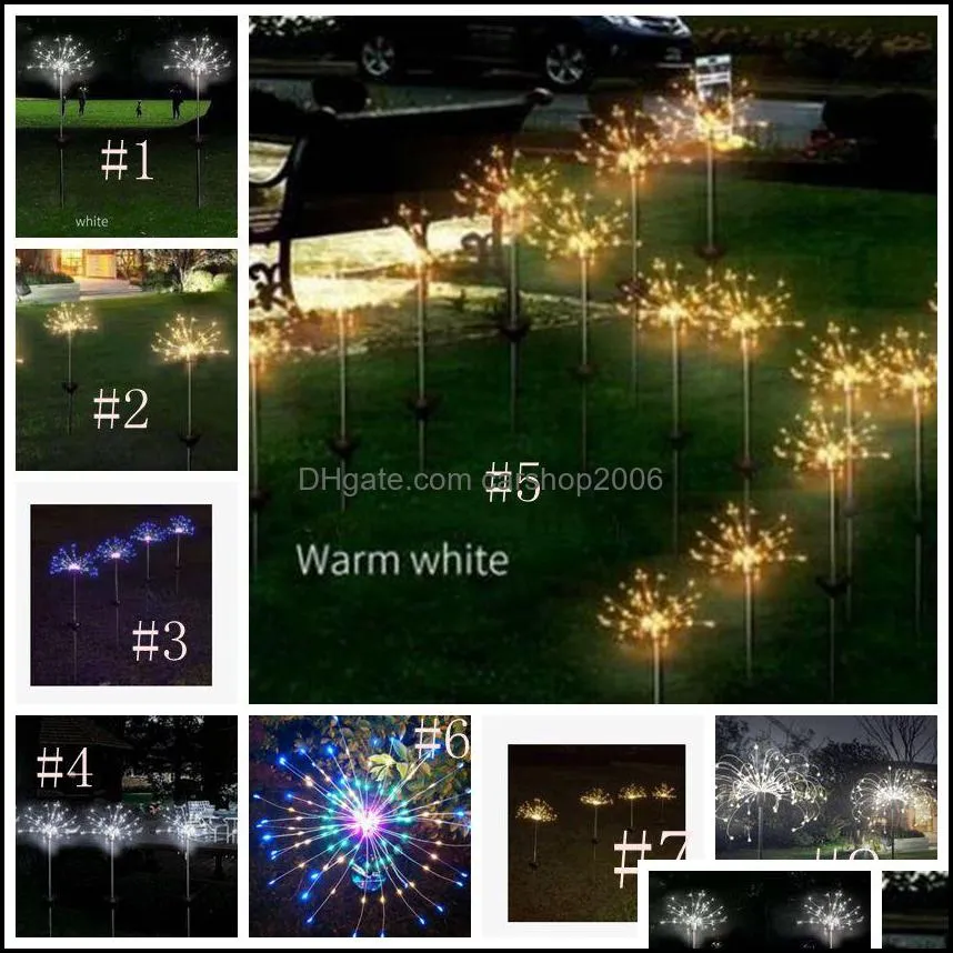 led solar fireworks lights waterproof outdoor garden lights string lamp holiday wedding decorations lights garden decorations wy316w