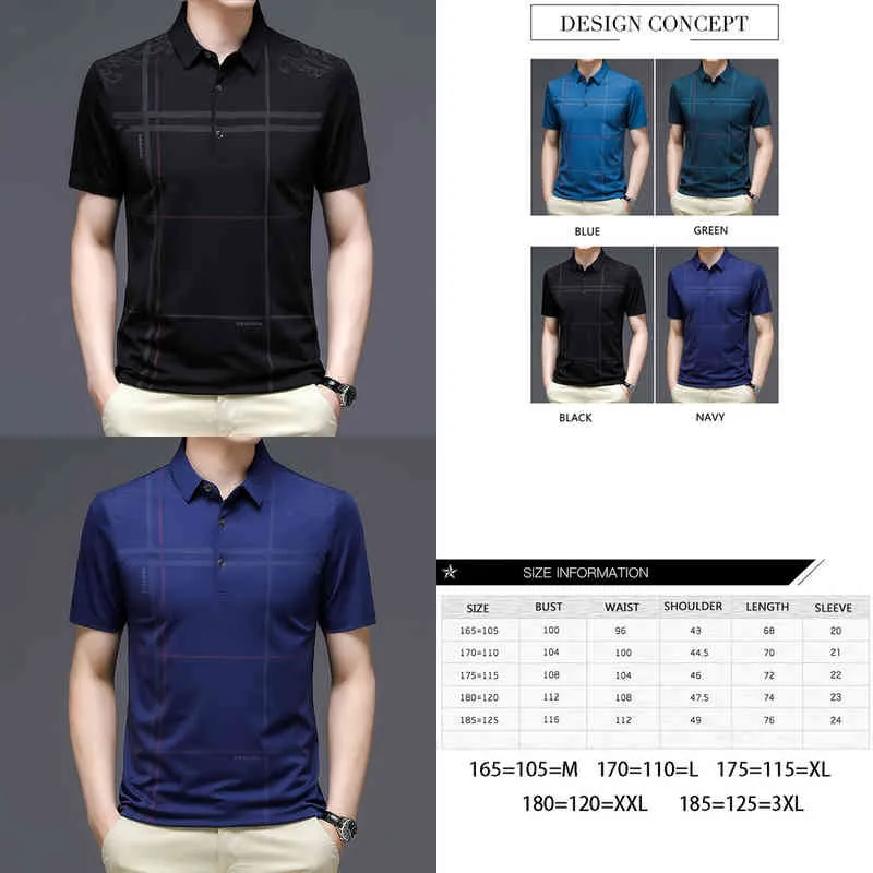 Browon Brand Summer T Shirts Men 2022 Ny Business Casual Turn-Down Collar Tee Tops Lous Thin Breath Anti-Wrinkle Men Tshirts Y220606