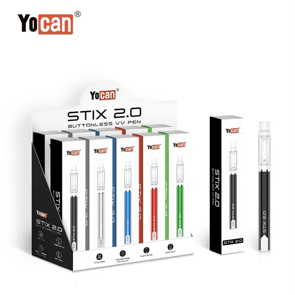 Autentico kit di sigarette elettronico YOCAN STIX 2.0 VAPORIZZATORE OLIO SPESSORE 350MAH 1.0ML306Q