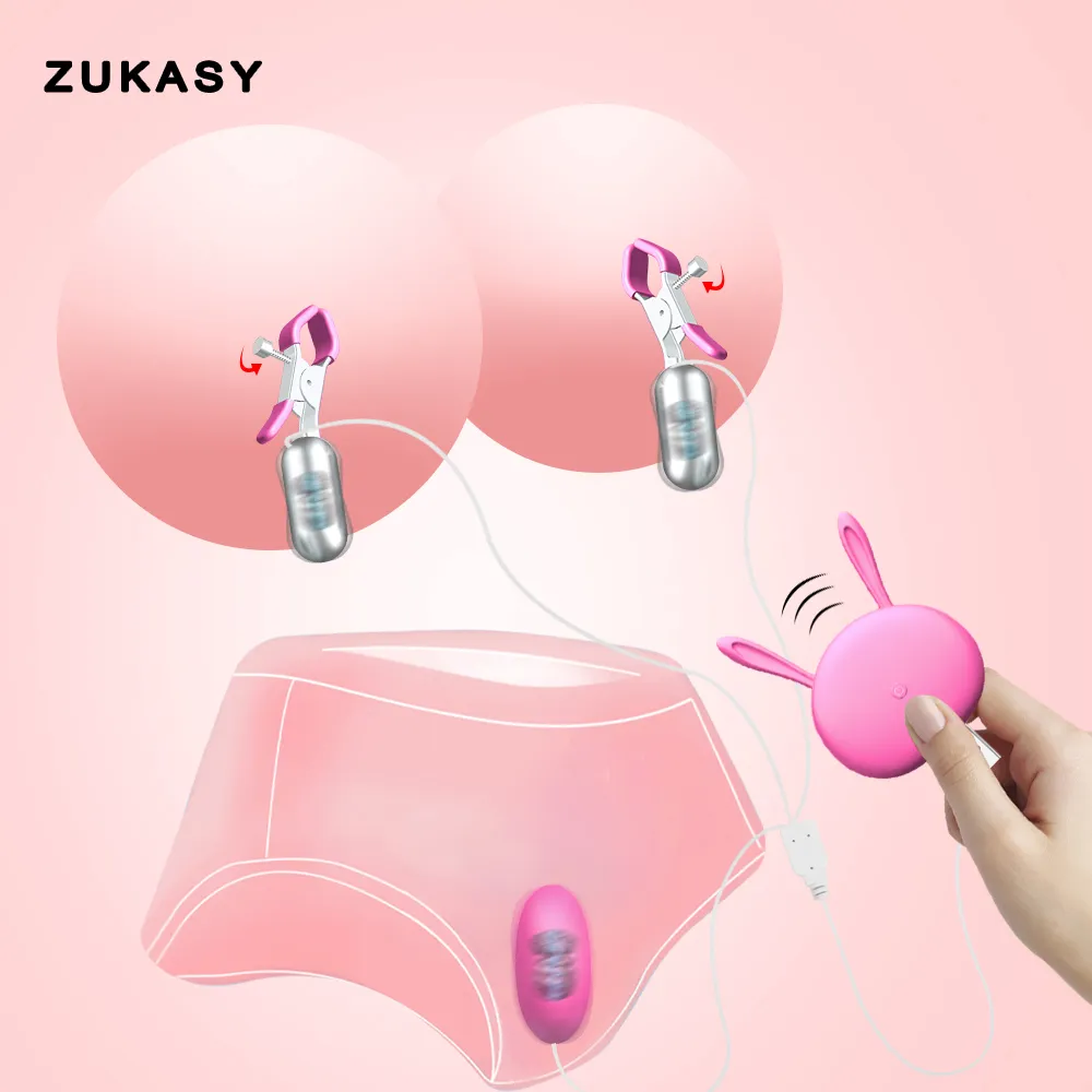 Nippelklemmen mit Ei-Vibrator, vibrierende Brustklammern, sexy Spielzeug für Frauen, weiblicher Stimulator, Paare, Intimartikel, Erwachsene, 18