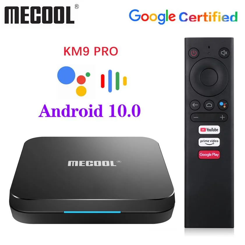 MECOOL ORIGINAL KM9 Pro Google Certified Android10.0 4 Go 32 Go AMLOGIC S905X2 9.0 ATV 4GB 64GB 4K DUAL WIFI SMART TV Box340R
