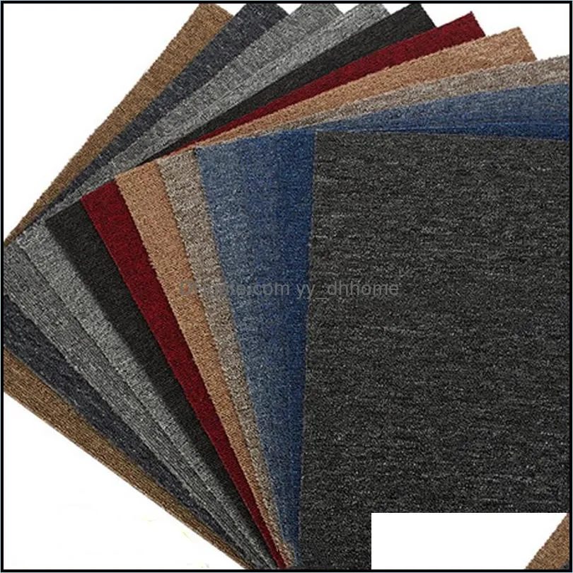 wholesale office splice carpet solid color rugs for hotel billiard room asphalt floor mat kitchen non-slip carpets mats 50*50cm dbc