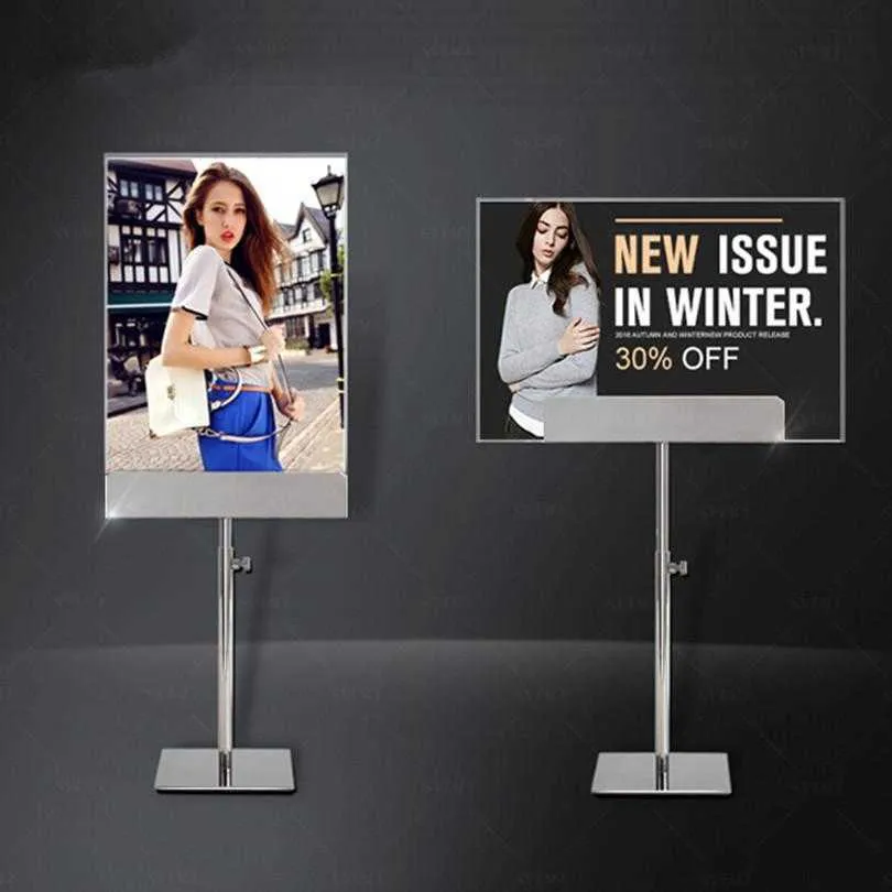 DHgate.com:Acrylic A4 Double-Sided Tabletop Poster Sign Holder, Metal ...