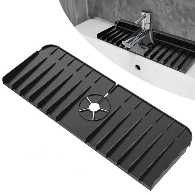 Silicone Tool Faucet Handle Drip Catcher Tray Waterproof Suction Drain Drying Mat Reusable Kitchen Tools Pad SN4539